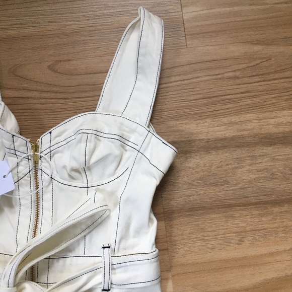 NWT MARCHESA Embelia Denim Corset-Style Midi Dress - Picture 6 of 16